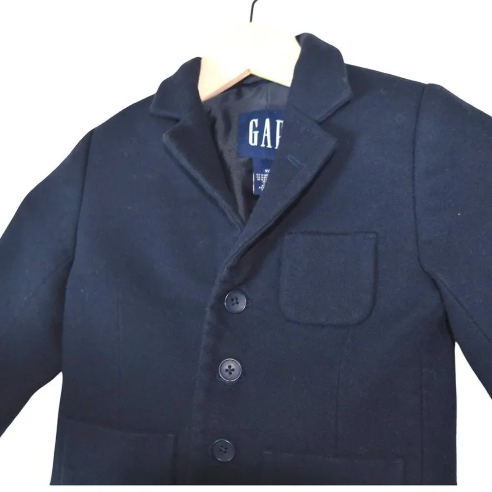 GAP Navy Wool Cashmere Blend Blazer XXS 3/4 Classic Prep Kidswear